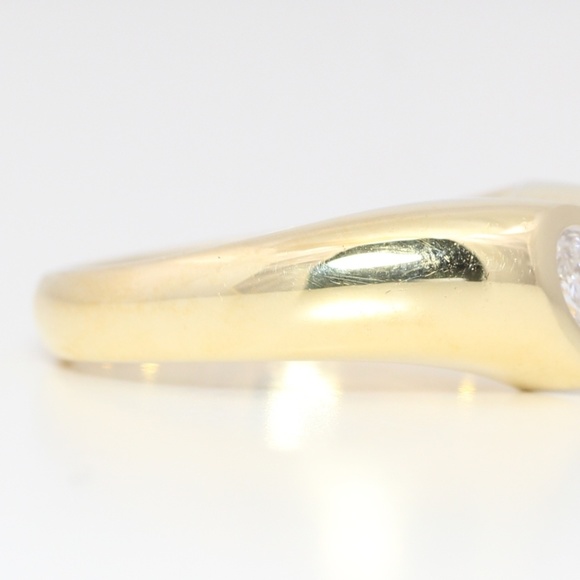 18K Gold Diamond Heart Ring 0.42 Ct /2 C19000294 - Picture 4 of 5